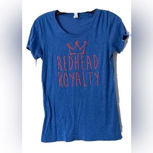 Redhead Royalty Graphic Tee Large Fitted Scoop neck UK EU